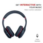 MI Super Bass Bluetooth Wireless On Ear Headphones with Mic (Black and Red) - Image 3