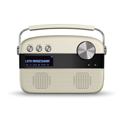 Saregama Carvaan SKU-R20008 Portable Digital Music Player (Porcelain White) with Out Remote