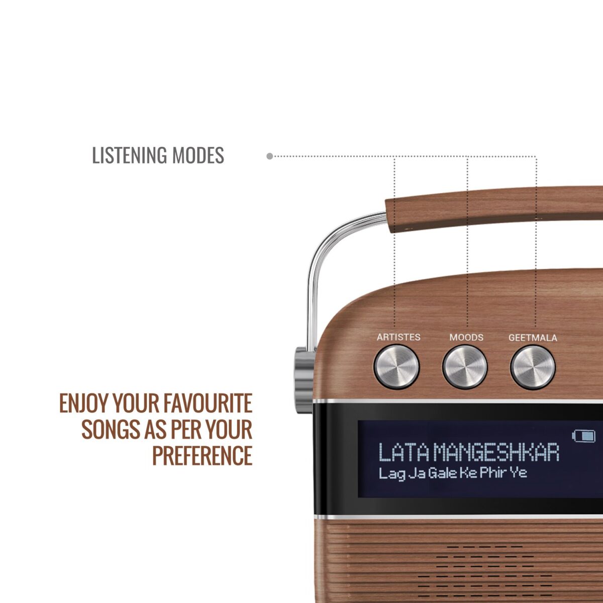 Saregama Carvaan Hindi - Portable Music Player  (Porcelain White) - Image 2