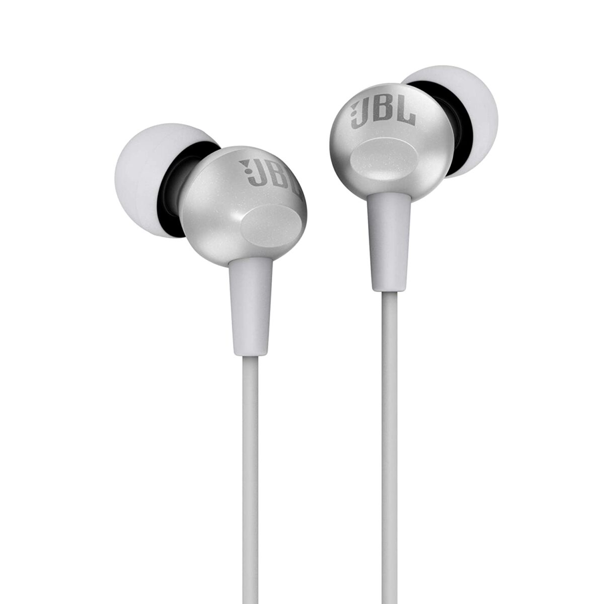 JBL C200SI in-Ear Premium Headphones with Mic (Ice Gray) - Image 1