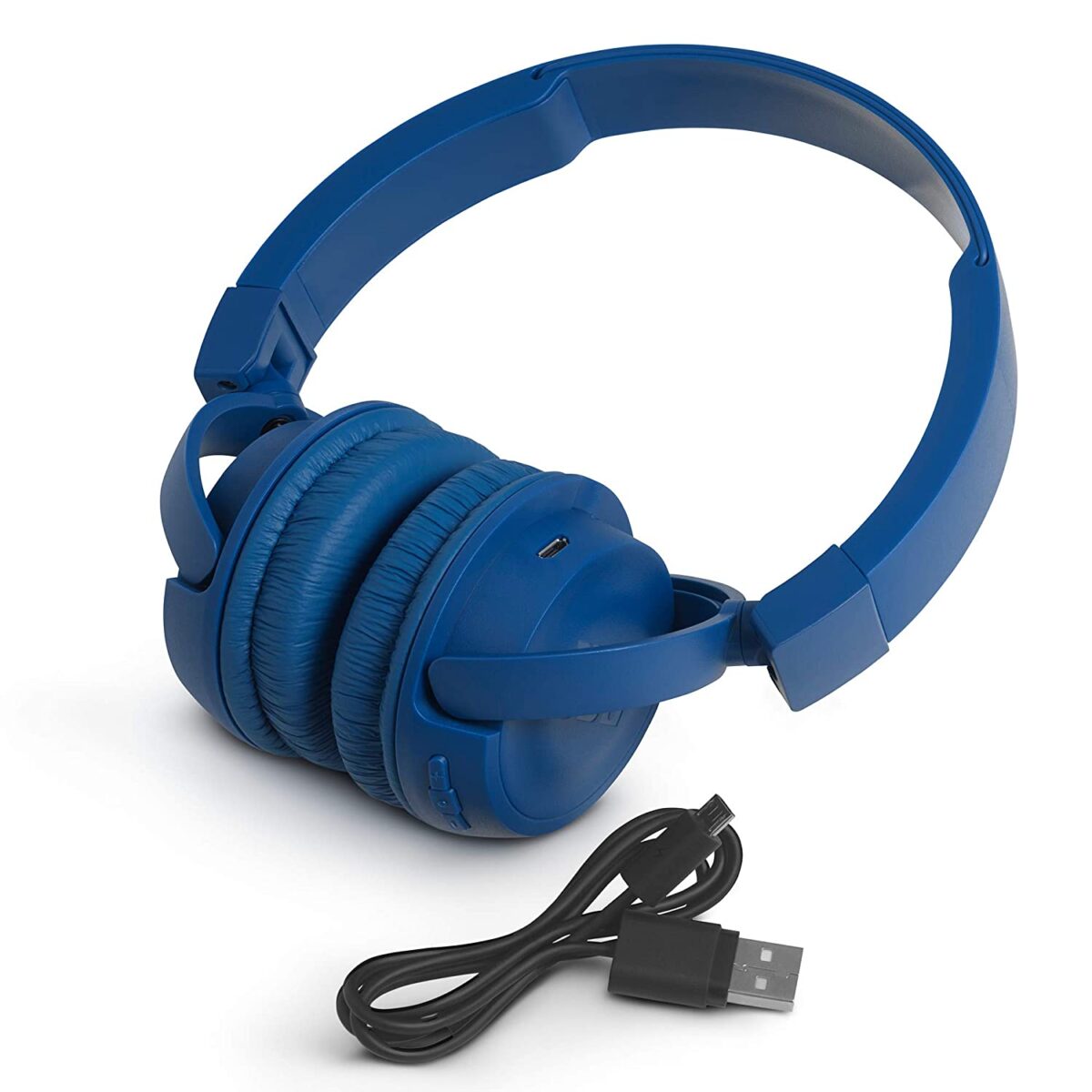 JBL T460BT Extra Bass Wireless On-Ear Headphones (Blue) - Image 2