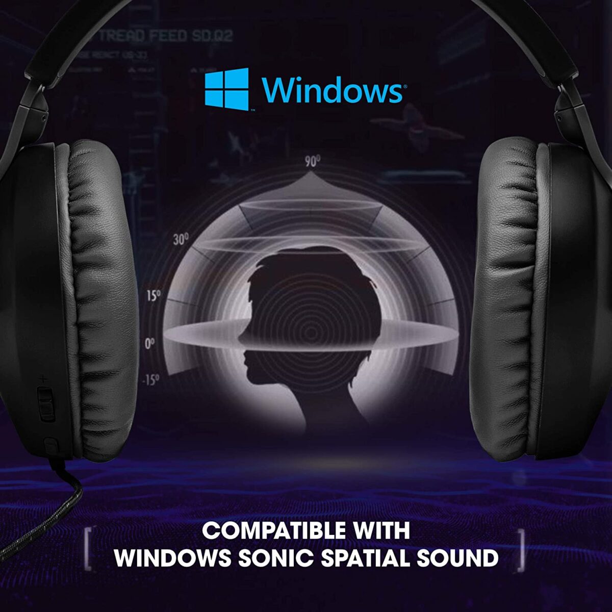 JBL Quantum 100 Wired Over-Ear Gaming Headset (Black) - Image 3