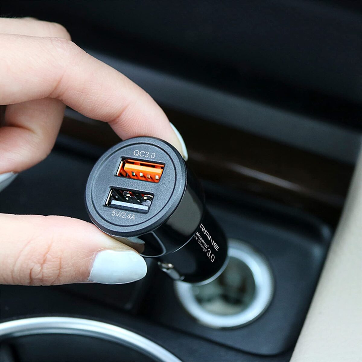 Ambrane 5.4A Dual USB Rapid Car Charger (Black) - Image 2