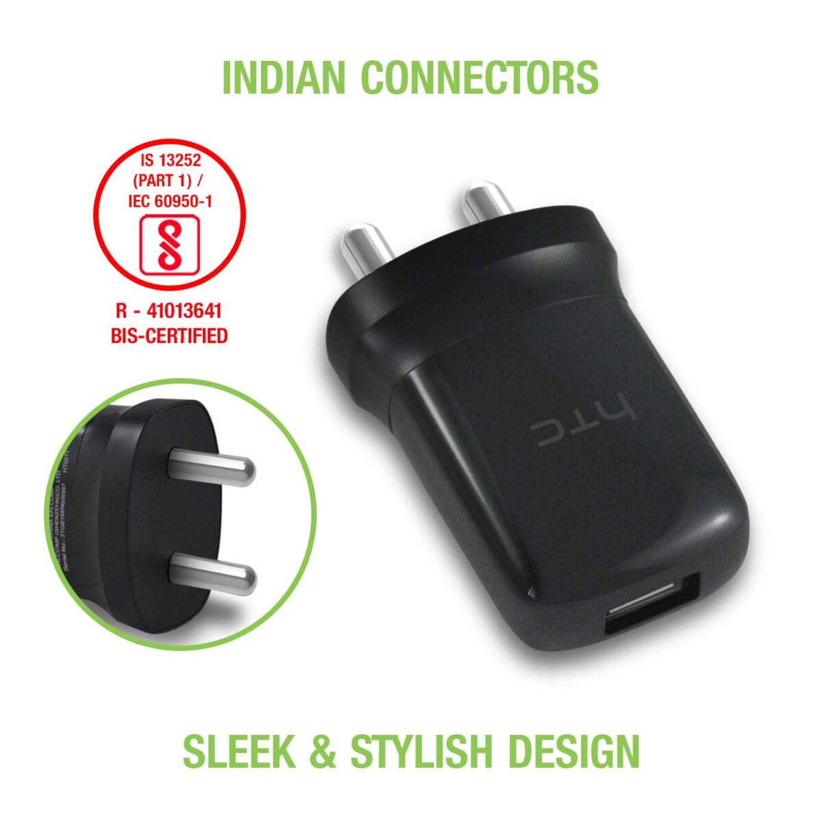 HTC E250 USB Wall Charger for All iPhone, Android, Smart Phones & Tabs - Image 4