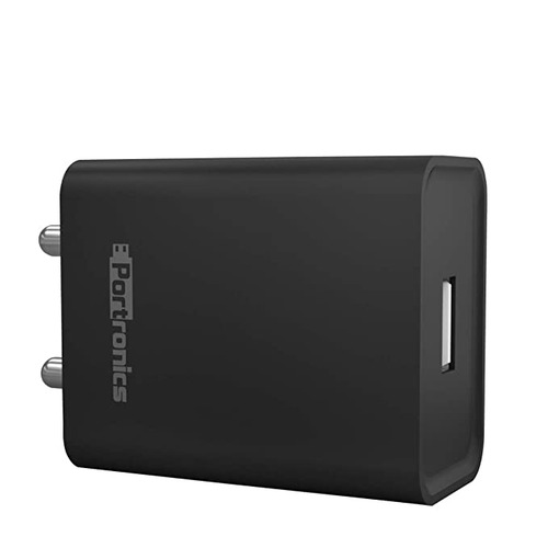 Portronics Adapto 62 USB Wall Adapter (Black)