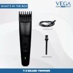 VEGA Men T3 Beard Trimmer For Men (Black) - Image 4