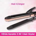VEGA Keratin 3 in 1 Hair Styler - Straightener (VHSCC-03)Rose Gold - Image 3