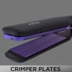 VEGA 2 in 1 Hair Styler-Straightener and Crimper Hair Styler (Black, Purple) - Image 3