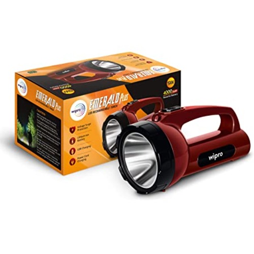 Wipro Emerald Rechargeable Emergency Light (Red)