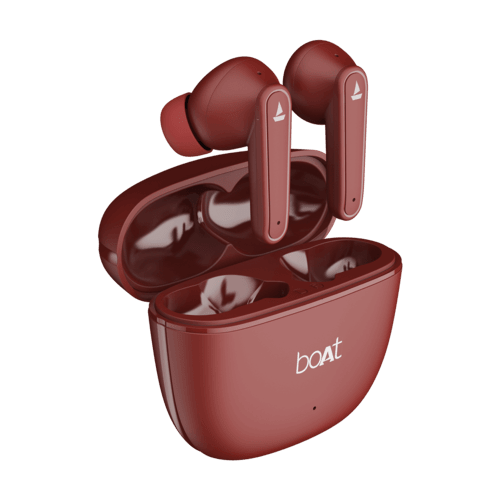 Boat Airdopes 115 Wireless Bluetooth Airbuds (Raging Red)