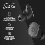 Skullcandy Sesh Evo Truly Wireless Bluetooth in Ear Earbuds with Mic (Black) - Image 5